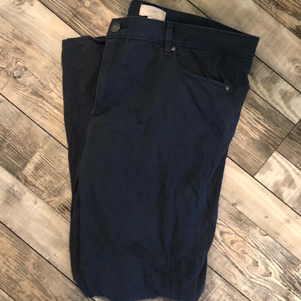 Navy Blue Skinny Jeans by LOFT